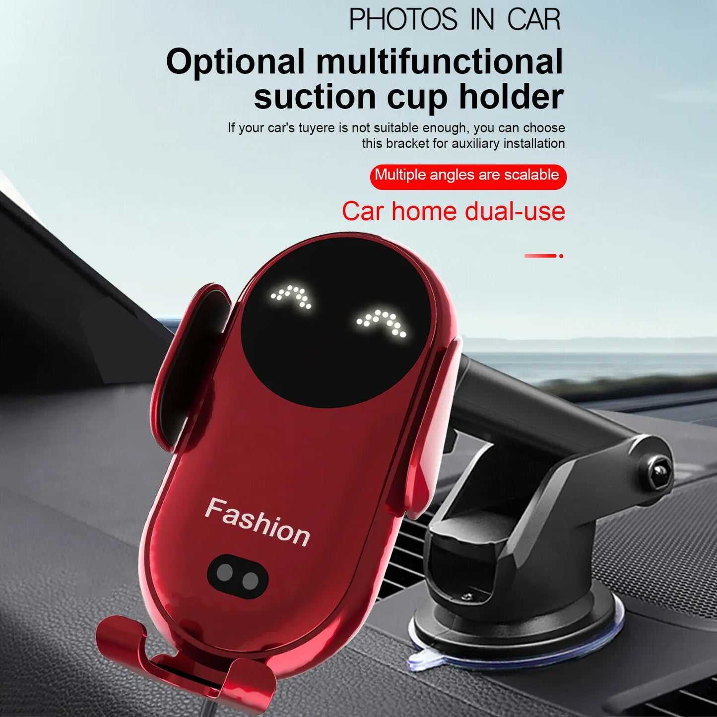 Wireless Charger Smart Sensor Car Mount for Iphone Samsung Car Phone Holder Intelligent Infrared Fast Wireless Charging Charger