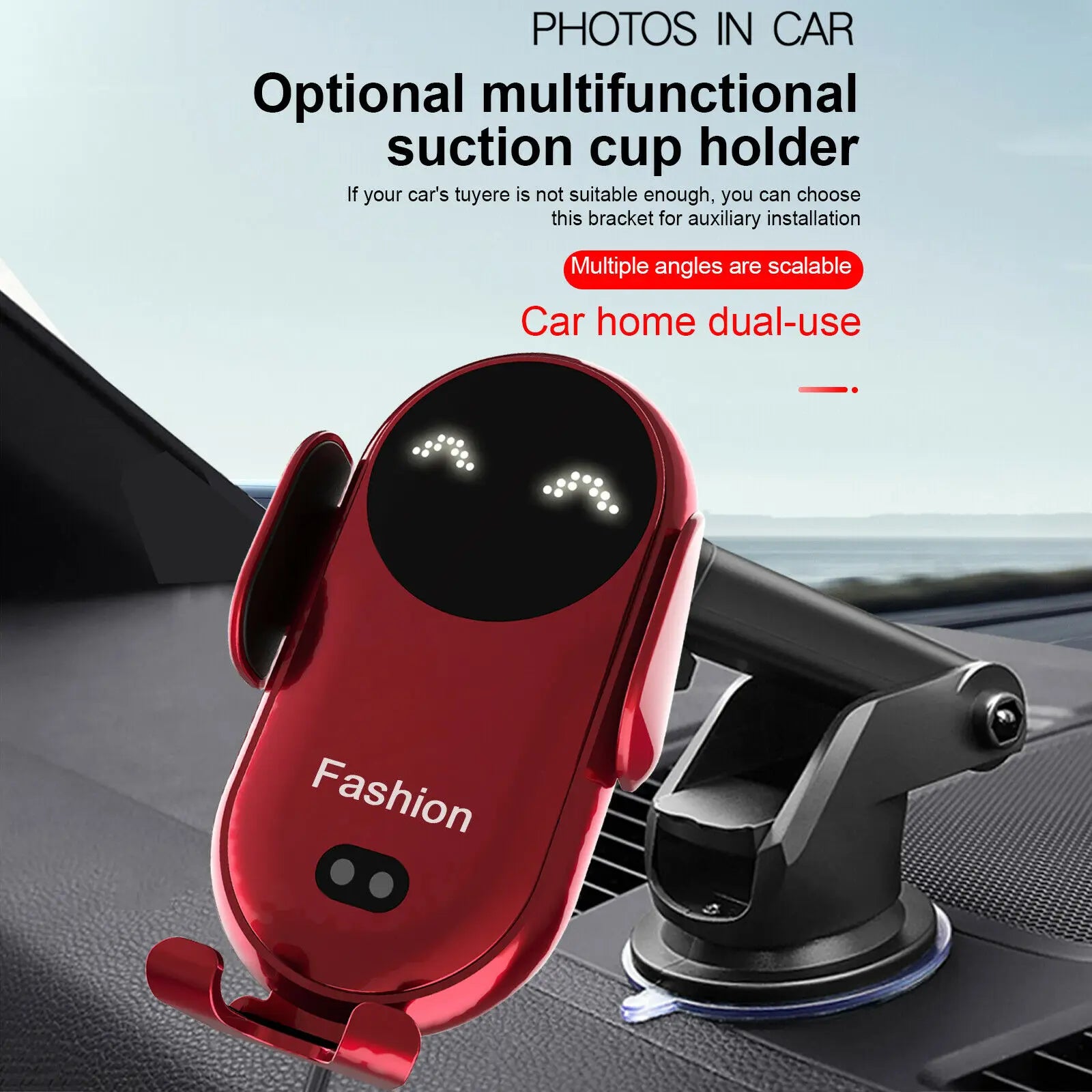 Wireless Charger Smart Sensor Car Mount for Iphone Samsung Car Phone Holder Intelligent Infrared Fast Wireless Charging Charger